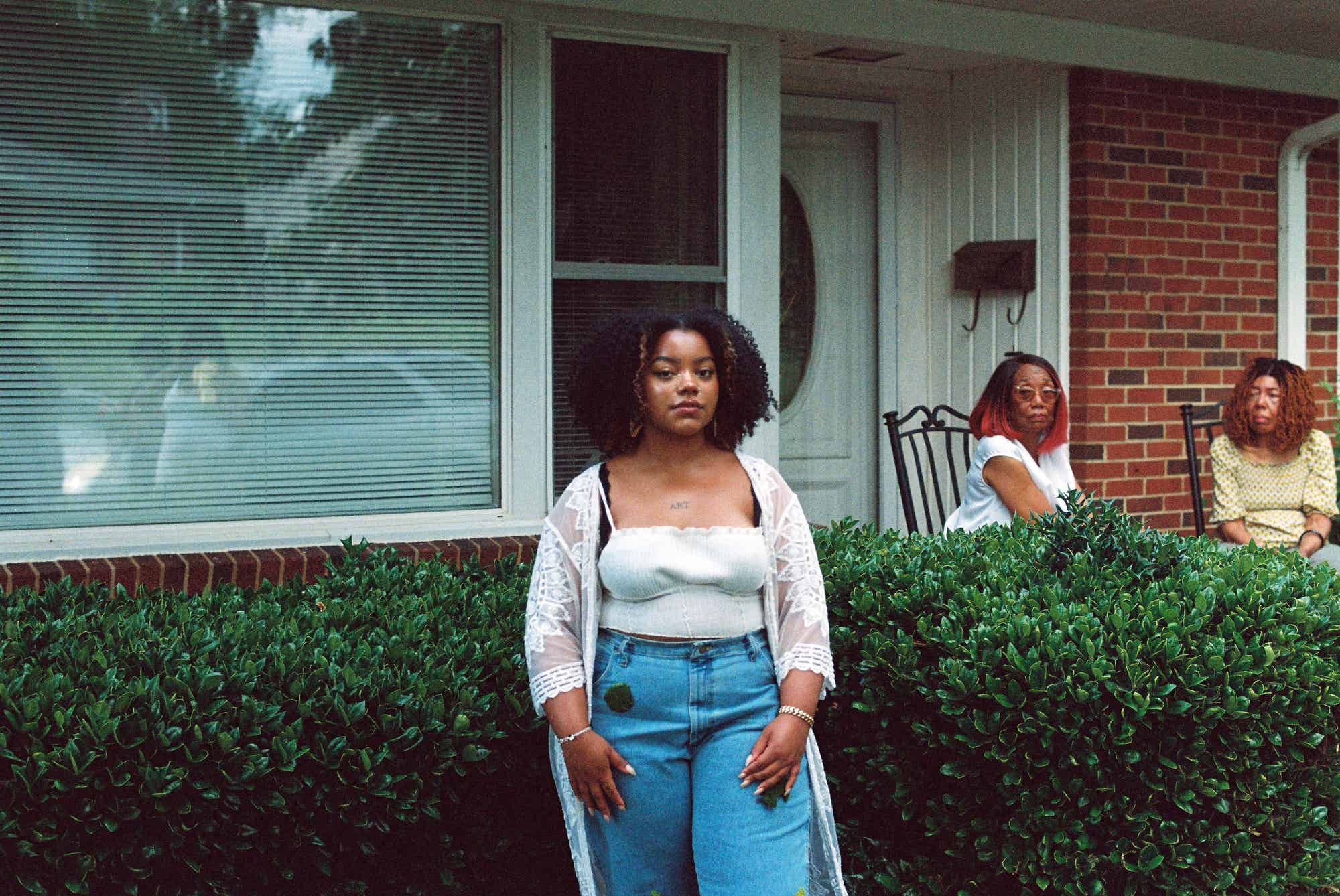 From left: Assata Goff, in North Carolina, with her grandmother Deborah Kamilah Carter and great-aunt Courtenaye Johnson Lawrence.