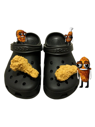 Queens Chicken Shop Realistic Fried Chicken Crocs Charm