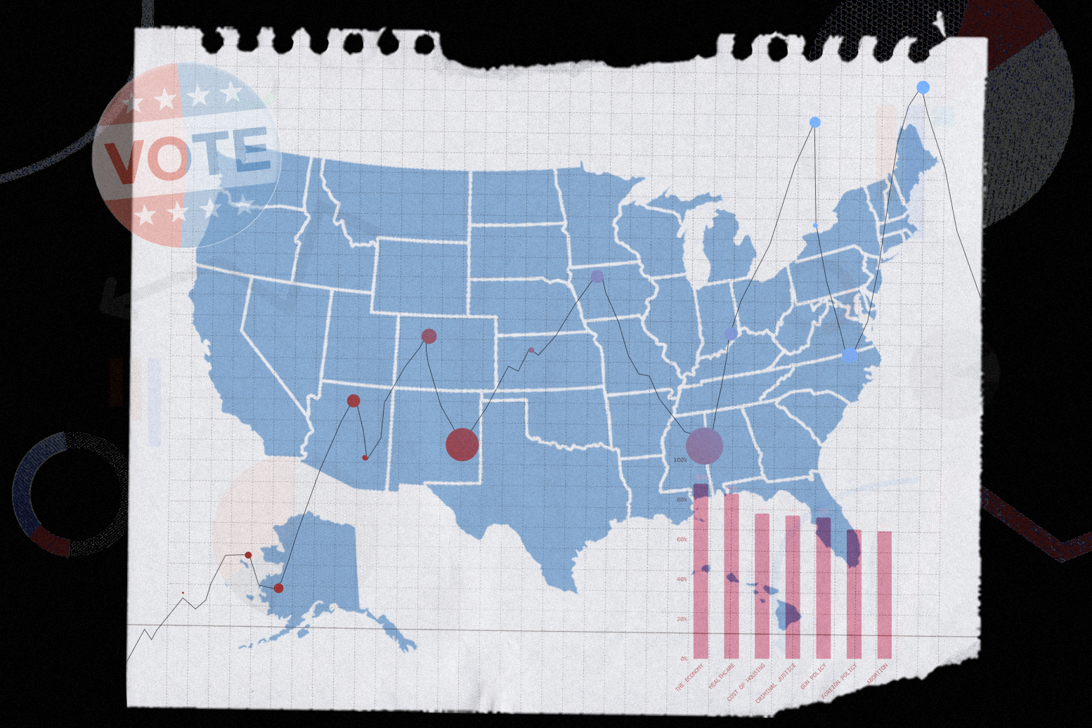 2024 Presidential election poll map women survey