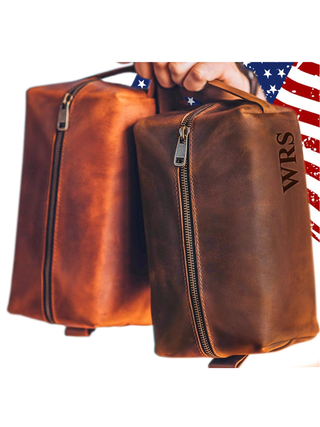 Viva Leather Personalized Dopp Kit